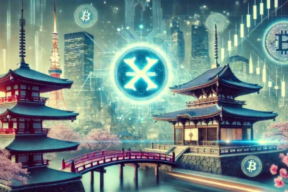 Dall·e 2024 11 19 21.09.19 A Futuristic Financial Scene In Japan With The Iconic Kraken Logo Subtly Integrated Into The Cityscape. The Image Features A Blend Of Traditional Japa