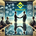 Dall·e 2024 11 19 21.13.01 A Professional Business Setting Showcasing A Partnership Between Binance And Traditional Financial Firms. The Image Features A Modern Corporate Office